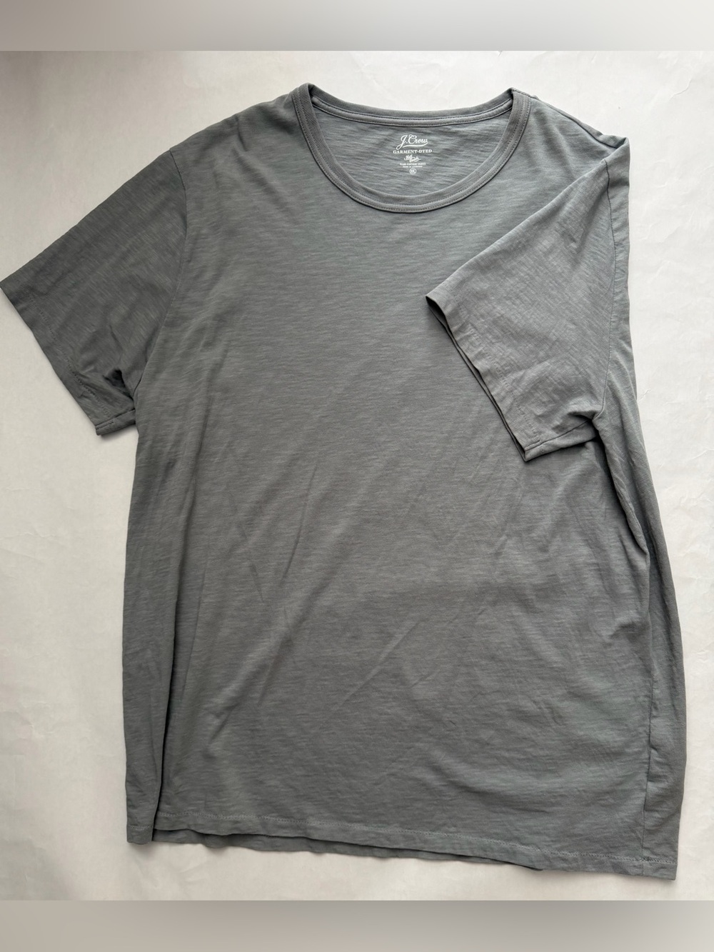 J Crew GARMENT-DYED SLUB COTTON XXL men’s gray short sleeve T Shirt